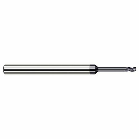 HARVEY TOOL 0.06in. Cutter dia. x 0.09in.  x 1/2 in. Reach Carbide Square End Mill, 4 Flutes, AlTiN Coated 874160-C3